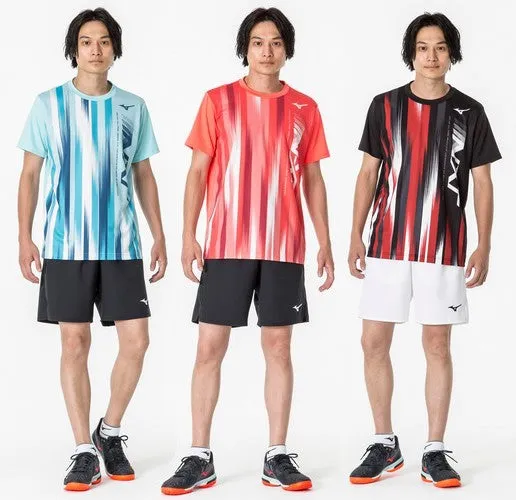 Mizuno T-shirt Plastic Shirt Short Sleeve Top MIZUNO Tennis Soft Tennis Badminton Wear Men's