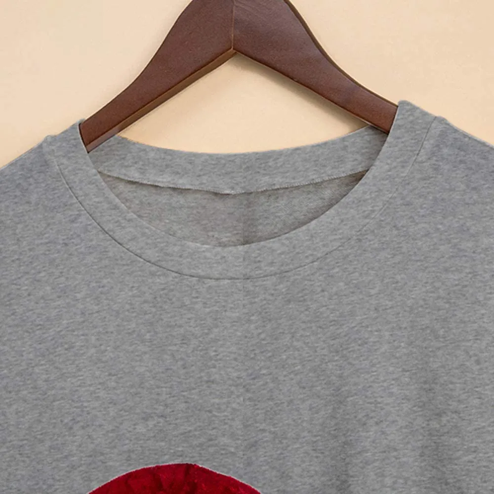 Mom and Mini Red Heart Shirts