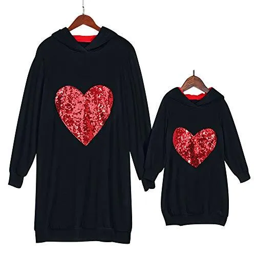 Mom and Mini Red Heart Shirts