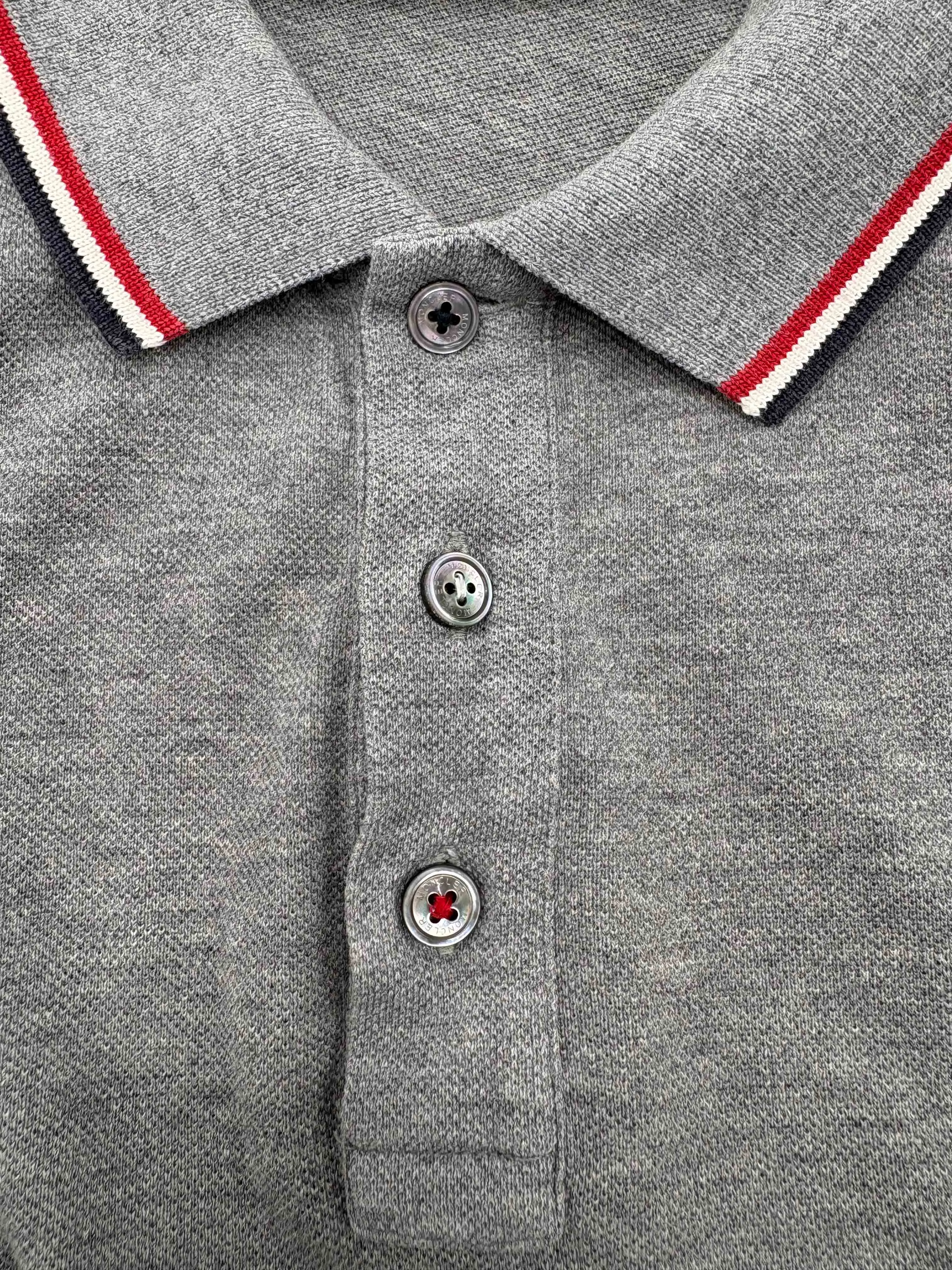 Moncler Logo Patch Polo - Grey