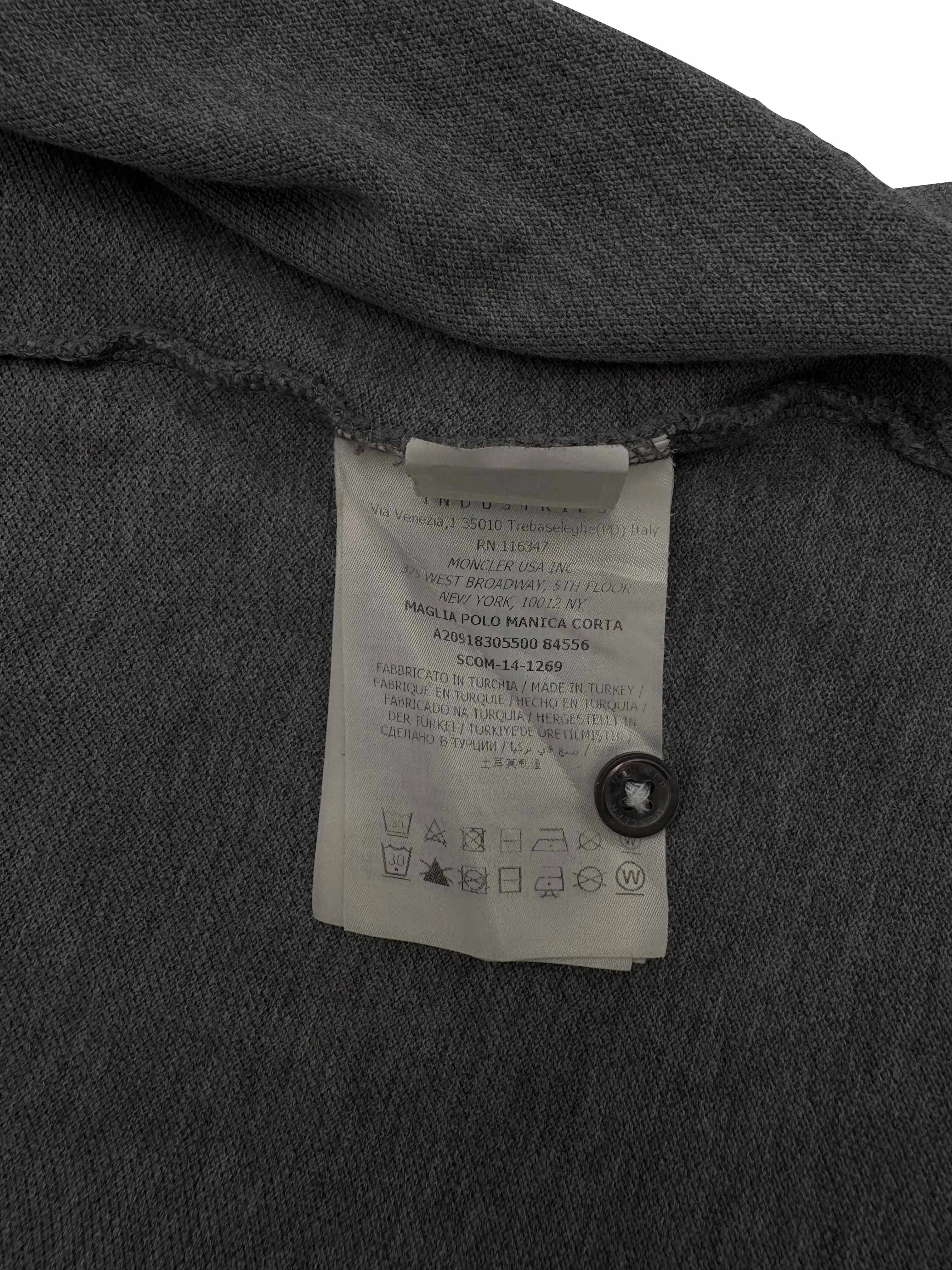 Moncler Logo Patch Polo - Grey
