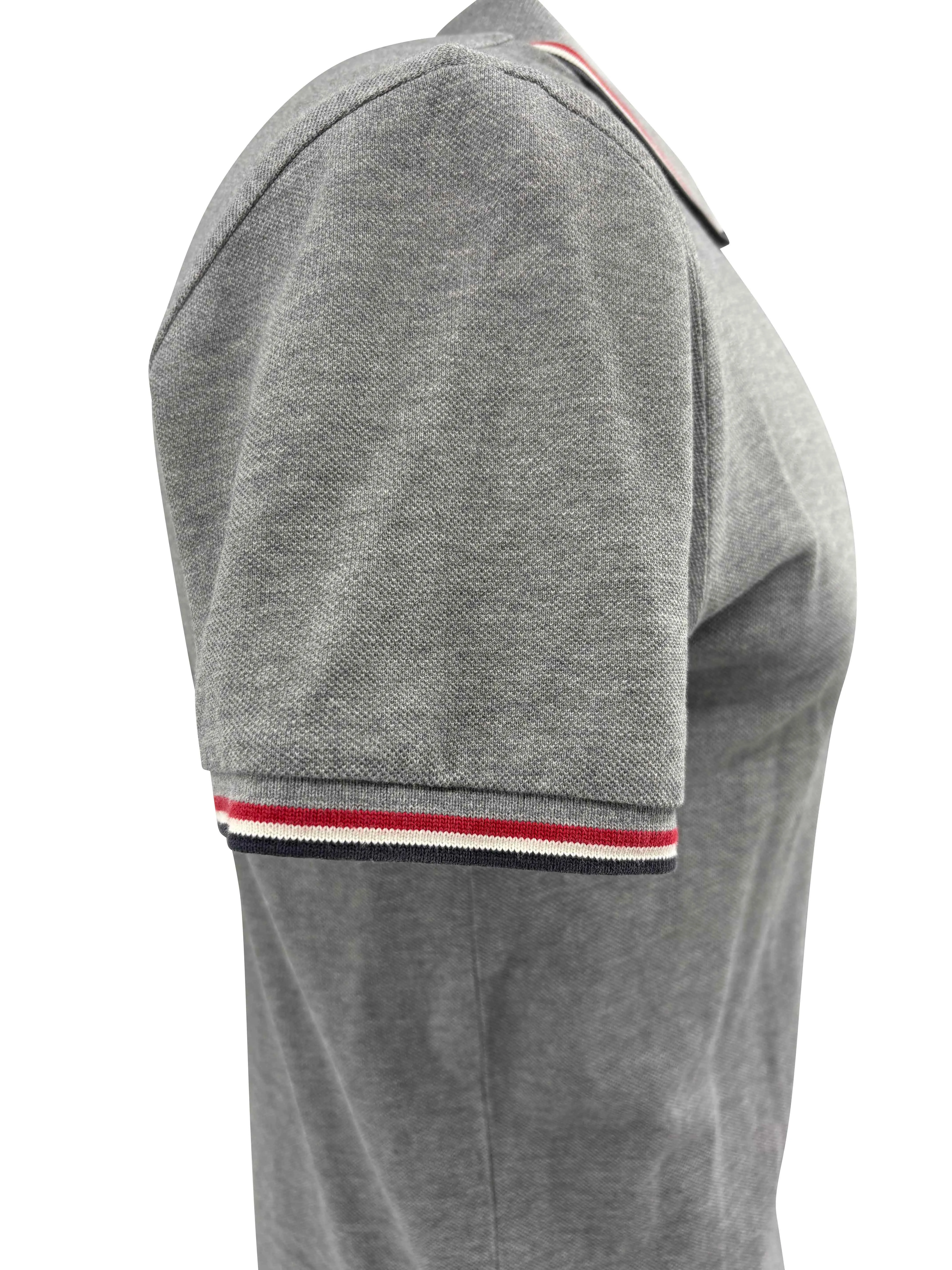 Moncler Logo Patch Polo - Grey