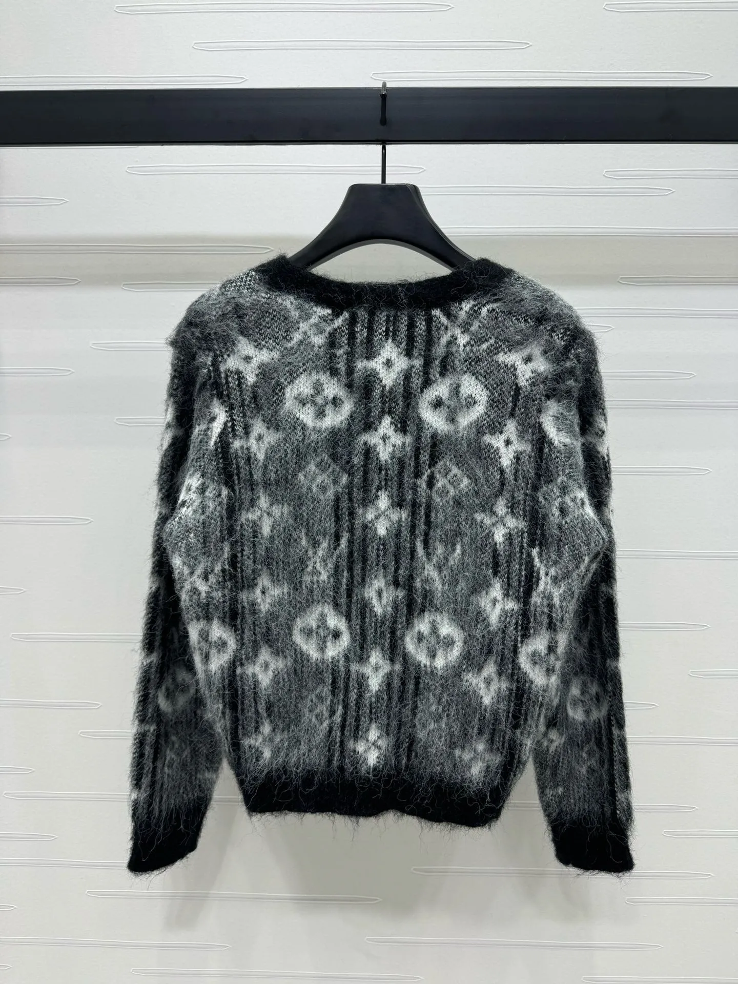 Monogram Fuzzy Knit Cardigan
