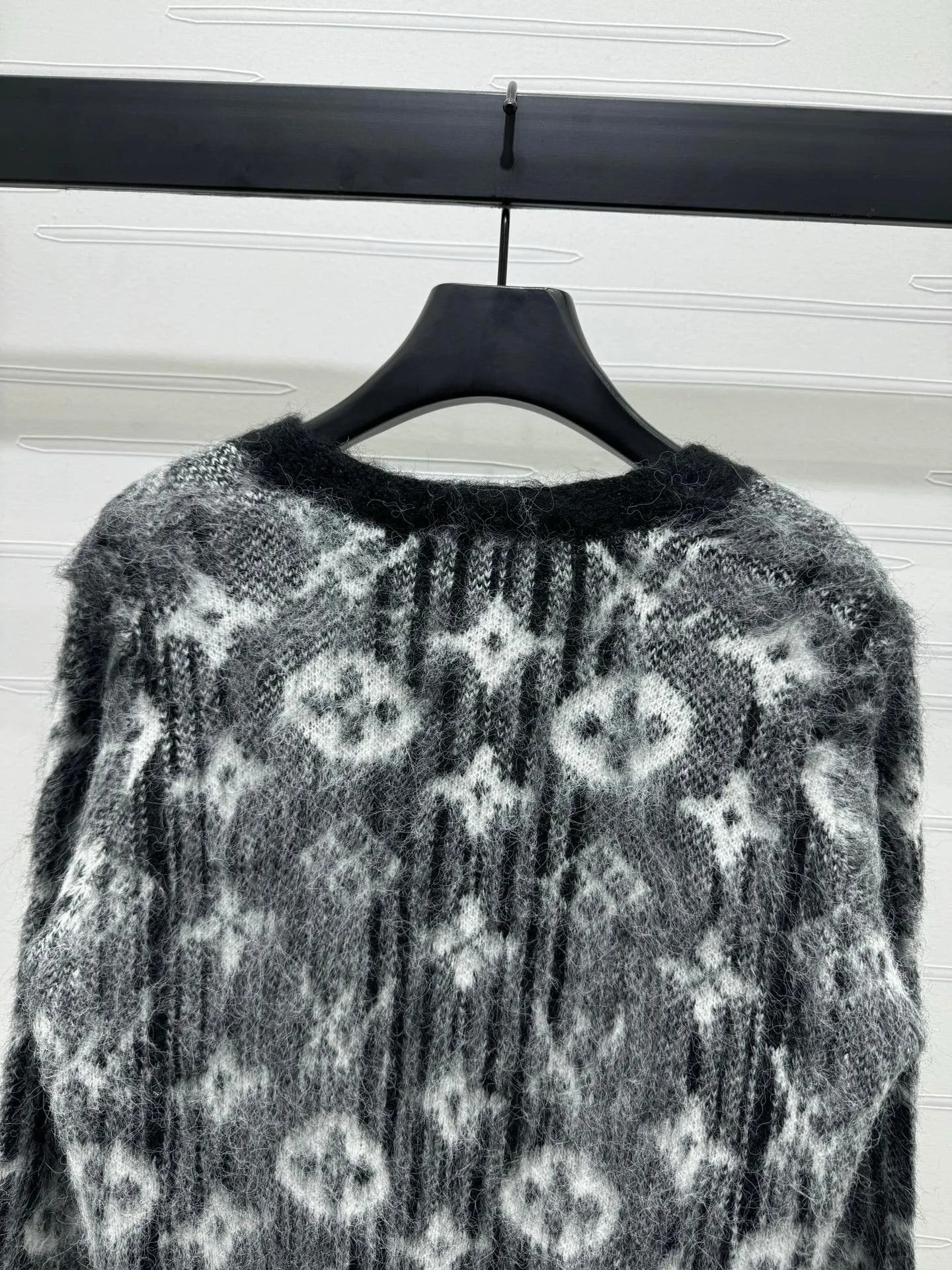 Monogram Fuzzy Knit Cardigan