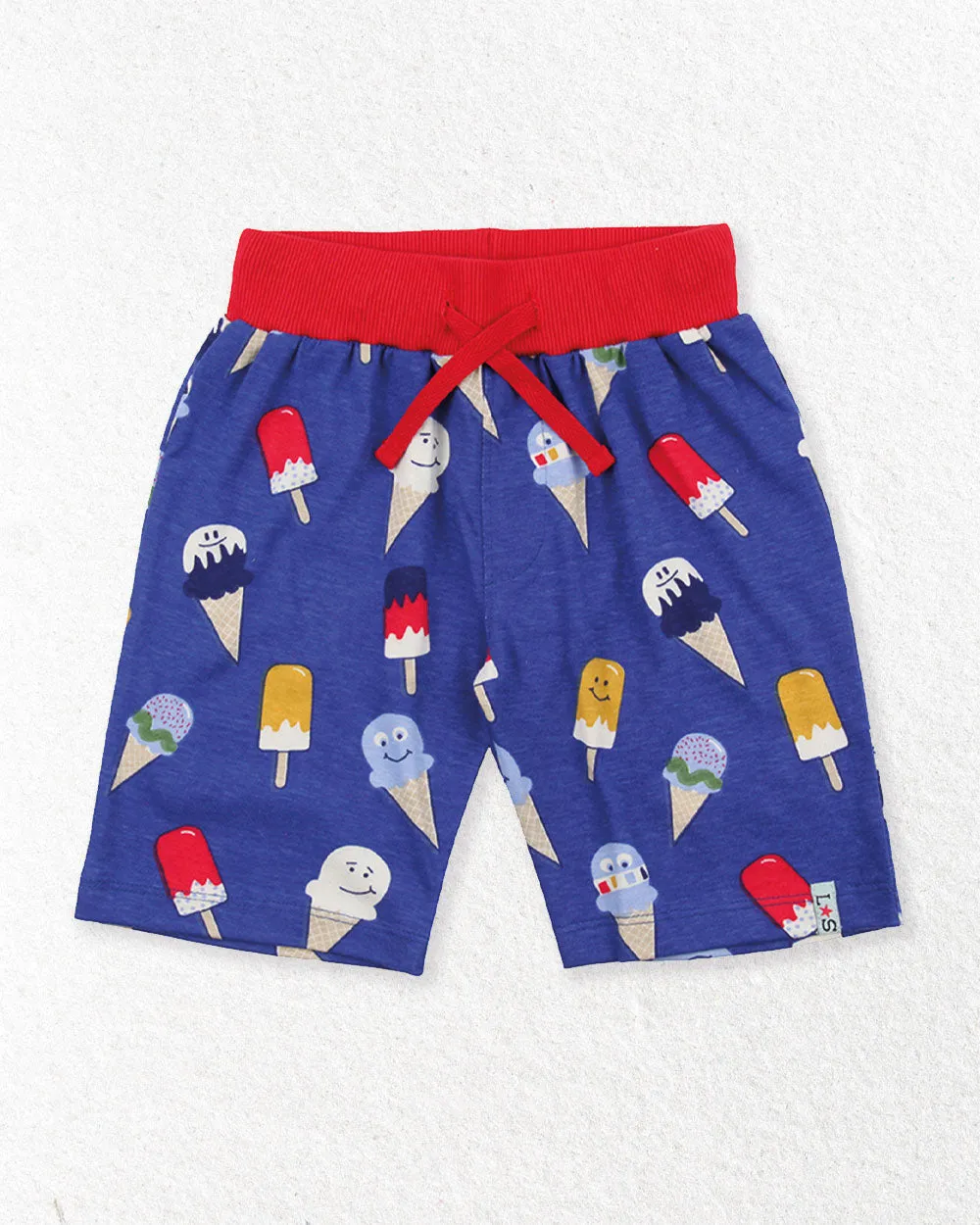 Multicoloured Happy Ice Cream And Stripe Print Short - 2 Pack