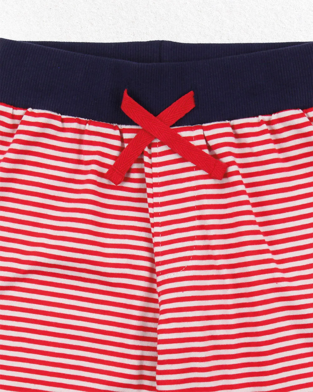 Multicoloured Happy Ice Cream And Stripe Print Short - 2 Pack