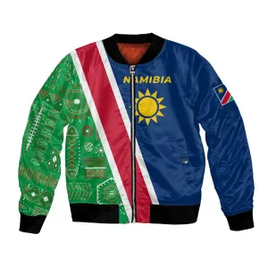 Namibia Gemsbok Bomber Jacket Flag Design with African Patterns TS04