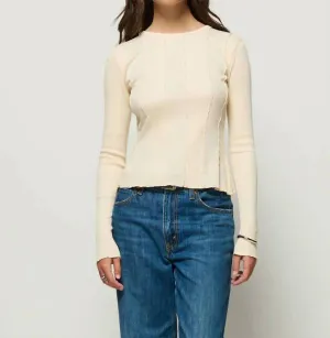 Nico Long Sleeve Tee In Parchment