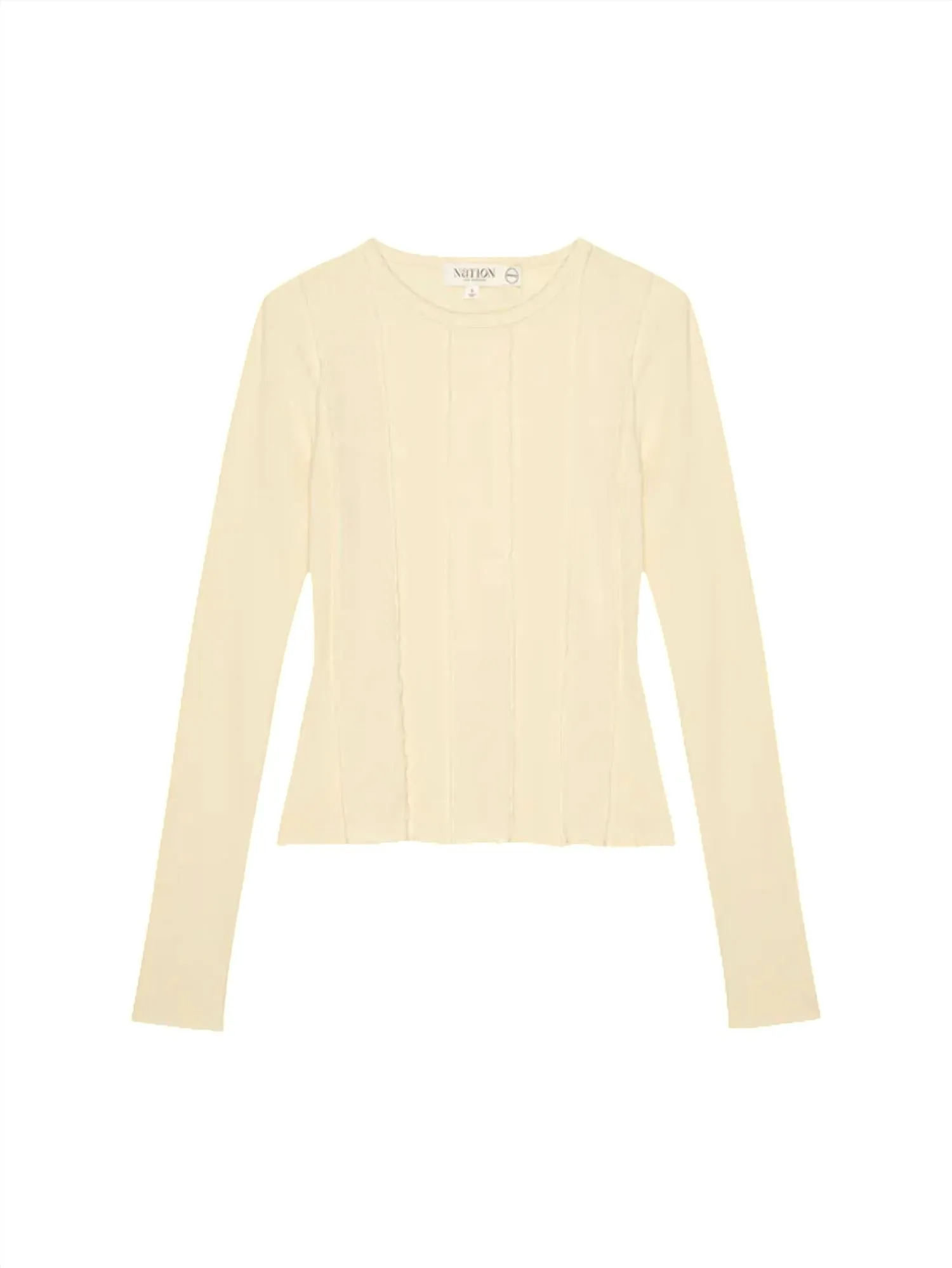 Nico Long Sleeve Tee In Parchment