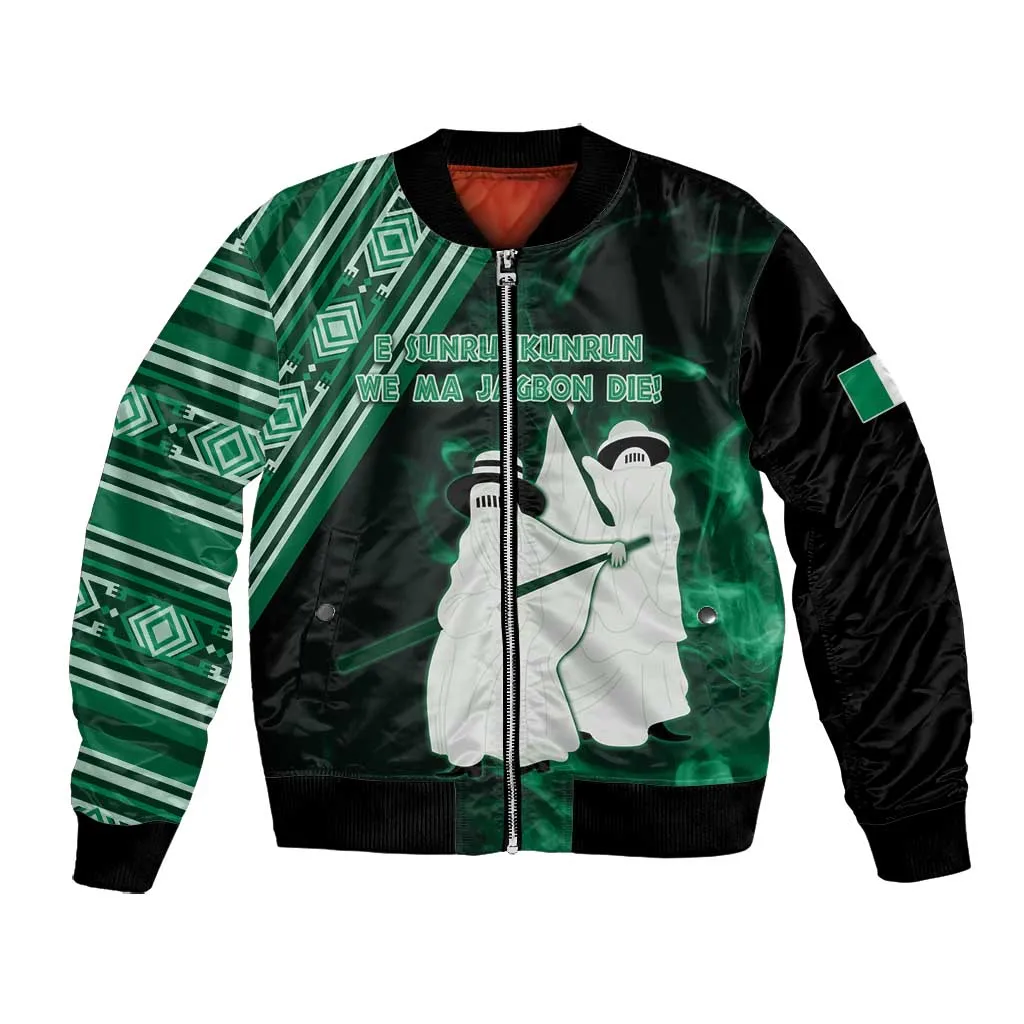 Nigeria Yoruba Festival Bomber Jacket Eko Spirit Eyo Masquerade LT05