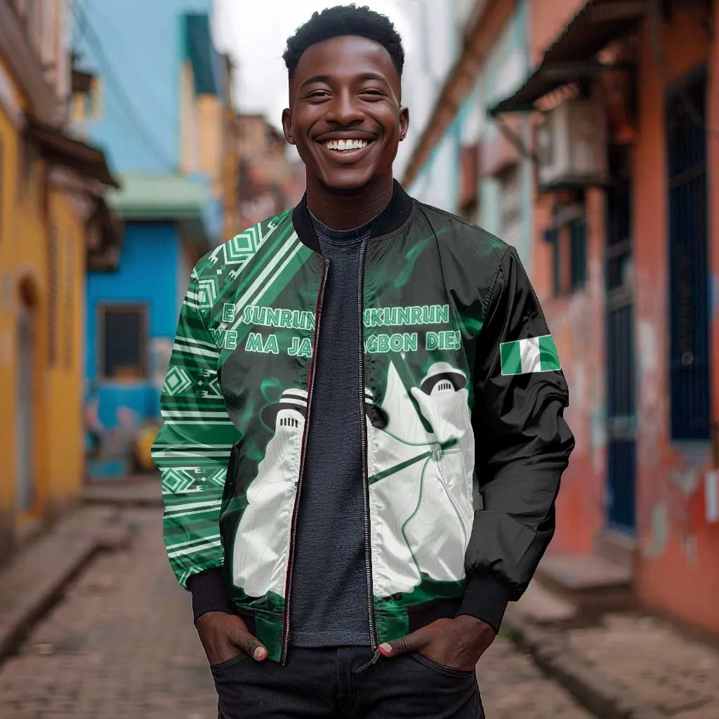 Nigeria Yoruba Festival Bomber Jacket Eko Spirit Eyo Masquerade LT05