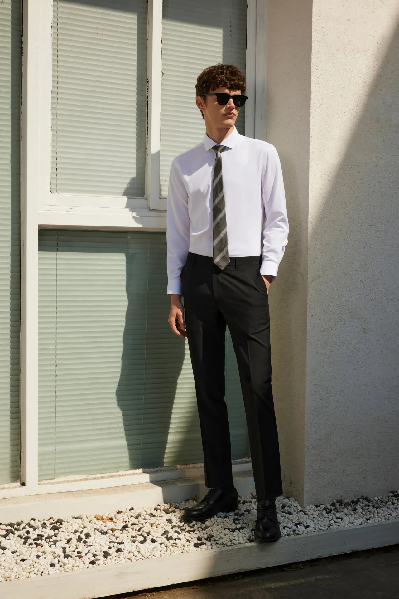 Non-Iron Dry Smart Fit Poplin Shirt