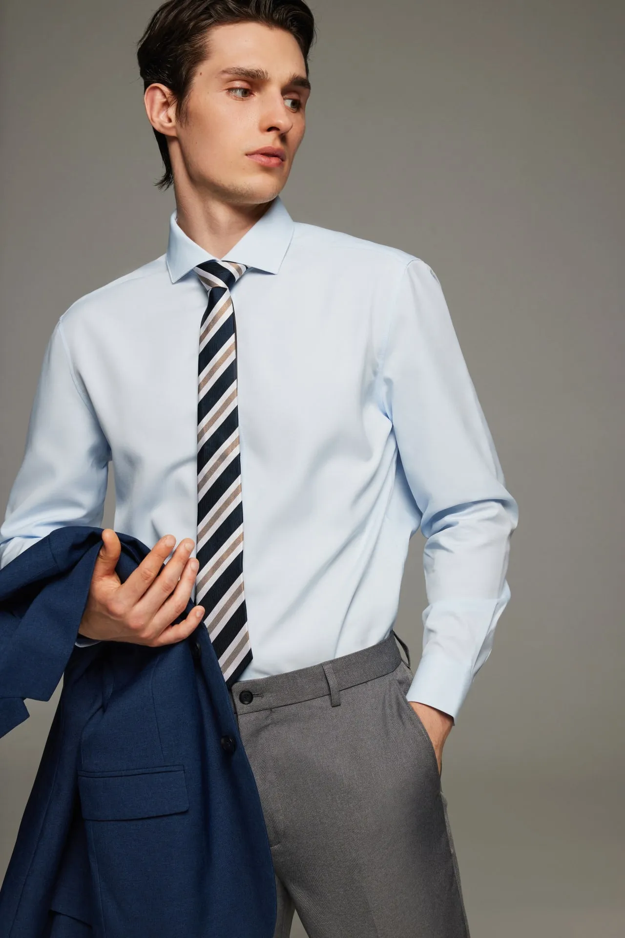 Non-Iron Dry Smart Fit Poplin Shirt