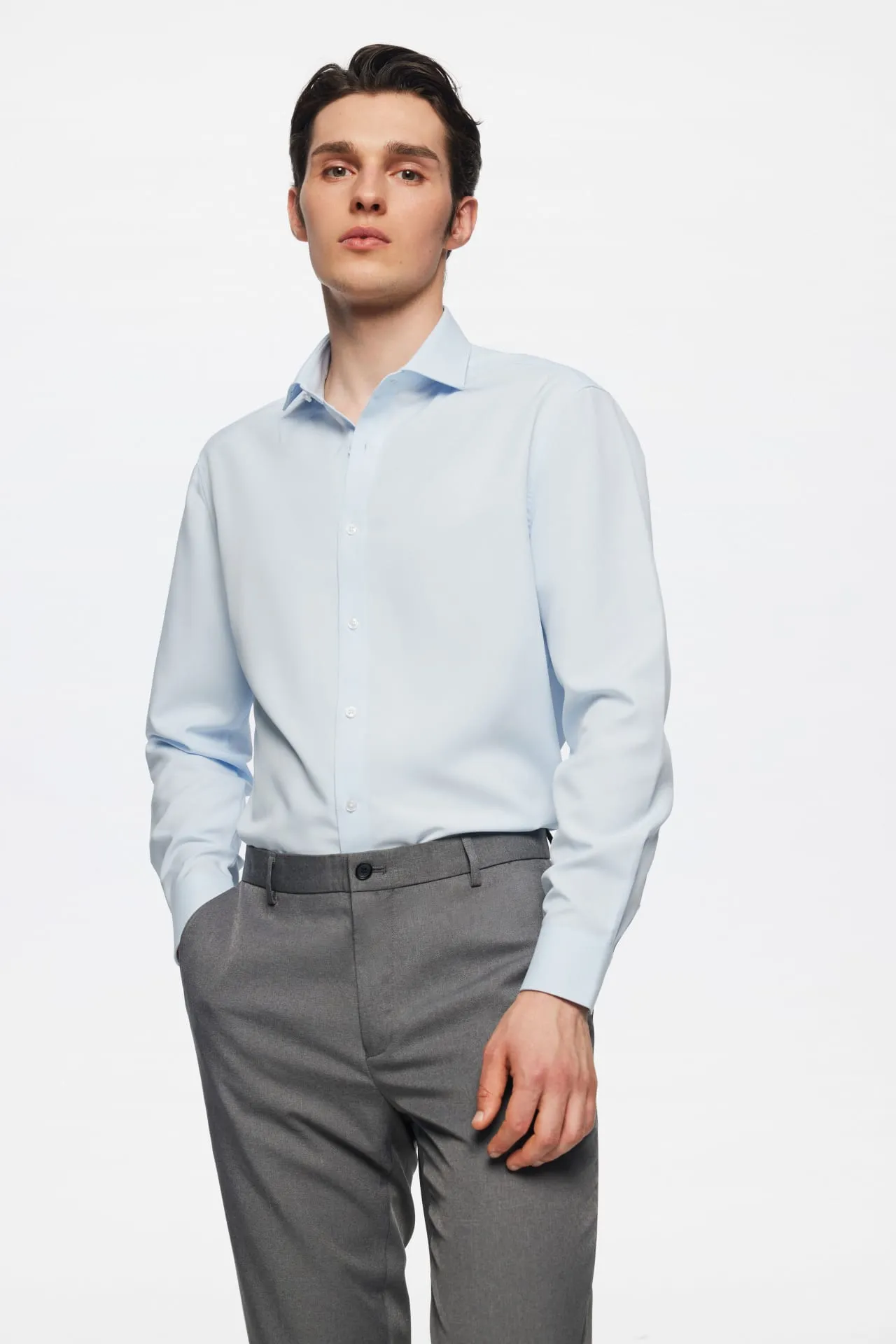 Non-Iron Dry Smart Fit Poplin Shirt