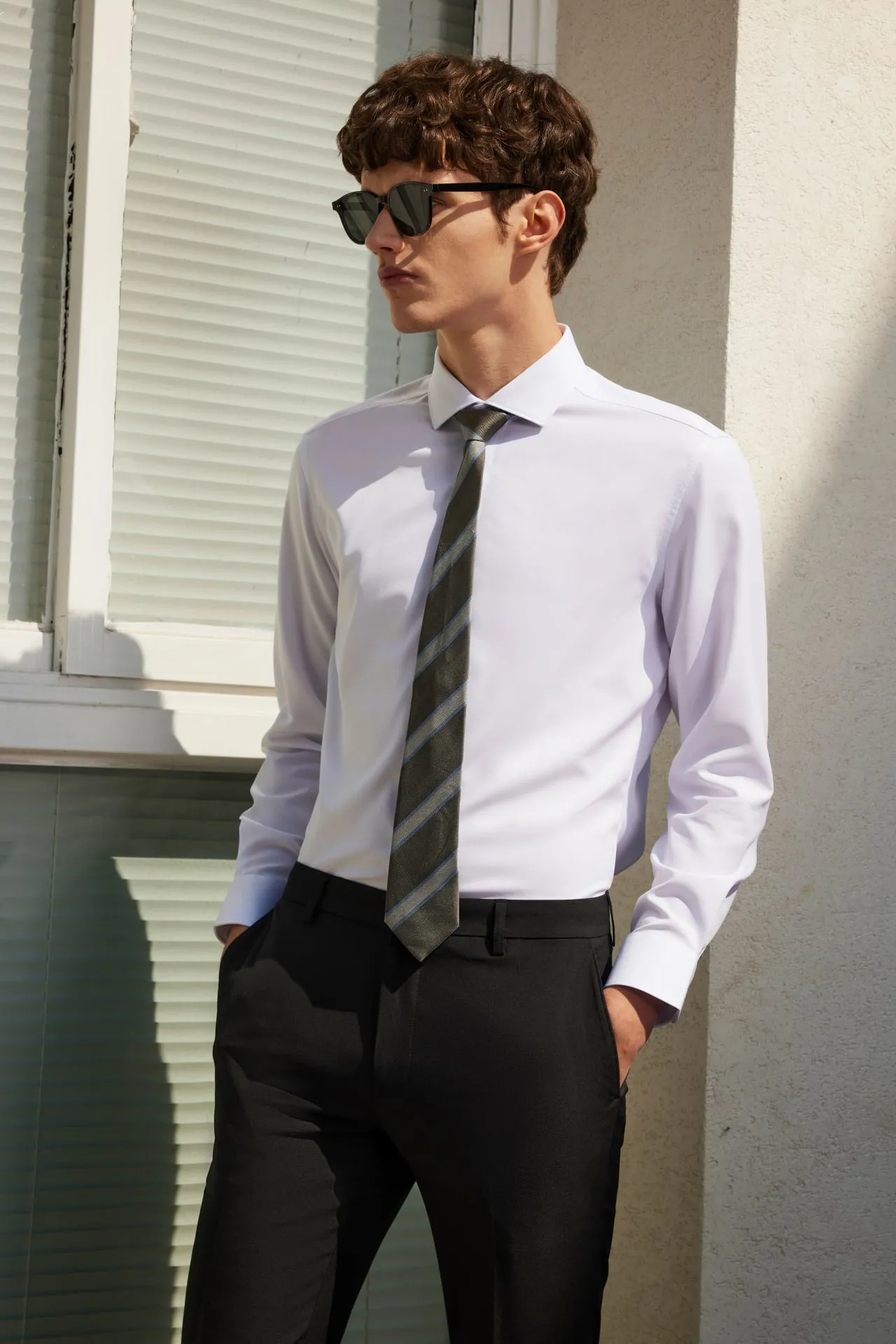 Non-Iron Dry Smart Fit Poplin Shirt