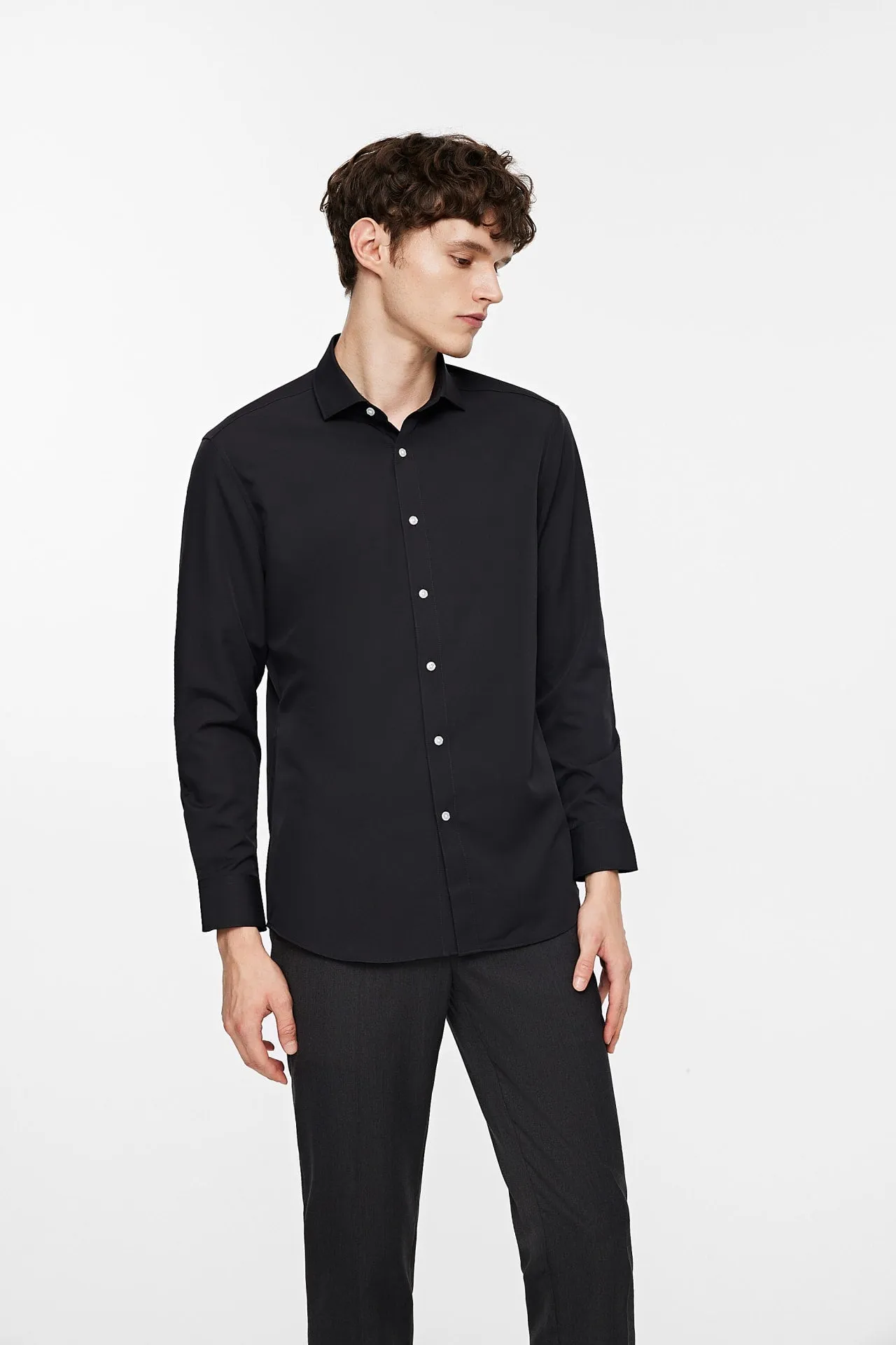 Non-Iron Dry Smart Fit Poplin Shirt