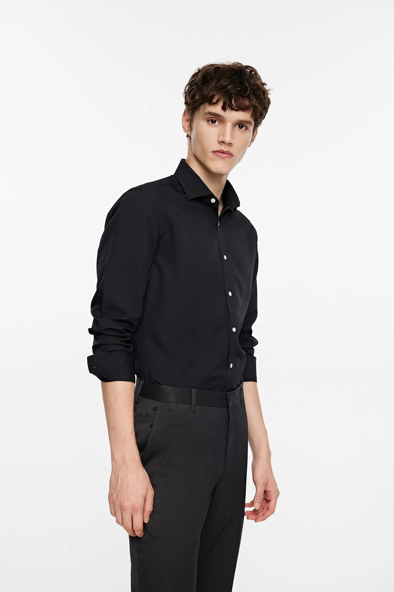 Non-Iron Dry Smart Fit Poplin Shirt