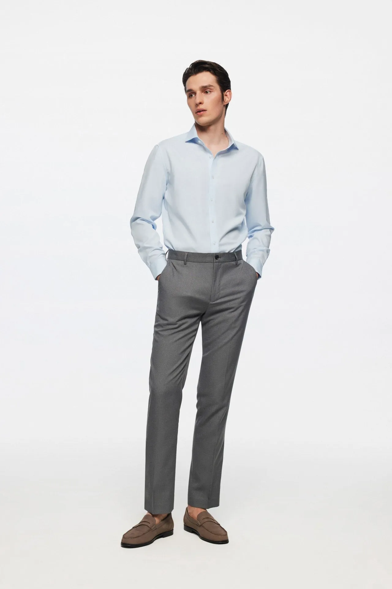 Non-Iron Dry Smart Fit Poplin Shirt