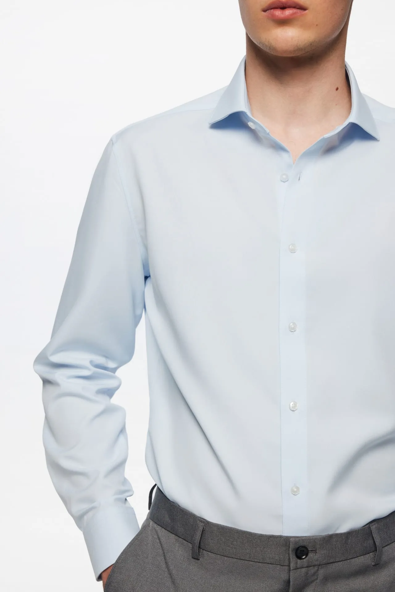 Non-Iron Dry Smart Fit Poplin Shirt