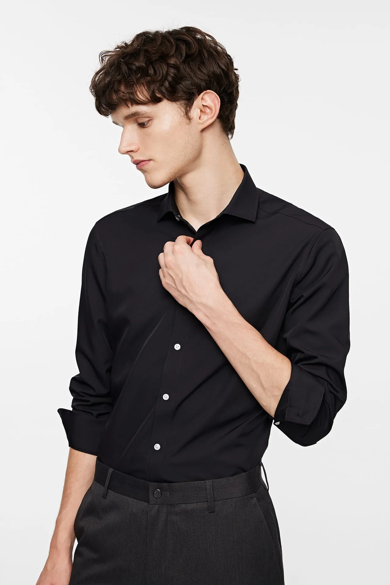 Non-Iron Dry Smart Fit Poplin Shirt