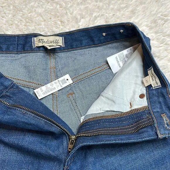 NWT Baggy Straight Jeans in Dark Worn Indigo Wash in size 24