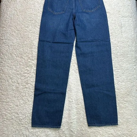 NWT Baggy Straight Jeans in Dark Worn Indigo Wash in size 24