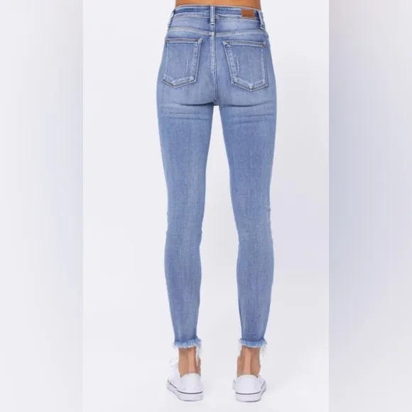NWT Judy Blue High Rise Button Fly Skinny Jeans Size 15