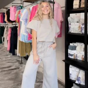 Oatmeal Textured Pants