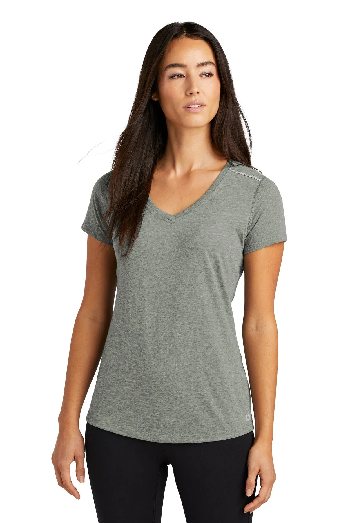 OGIO ¨ Ladies Peak V-Neck Tee. LOE337