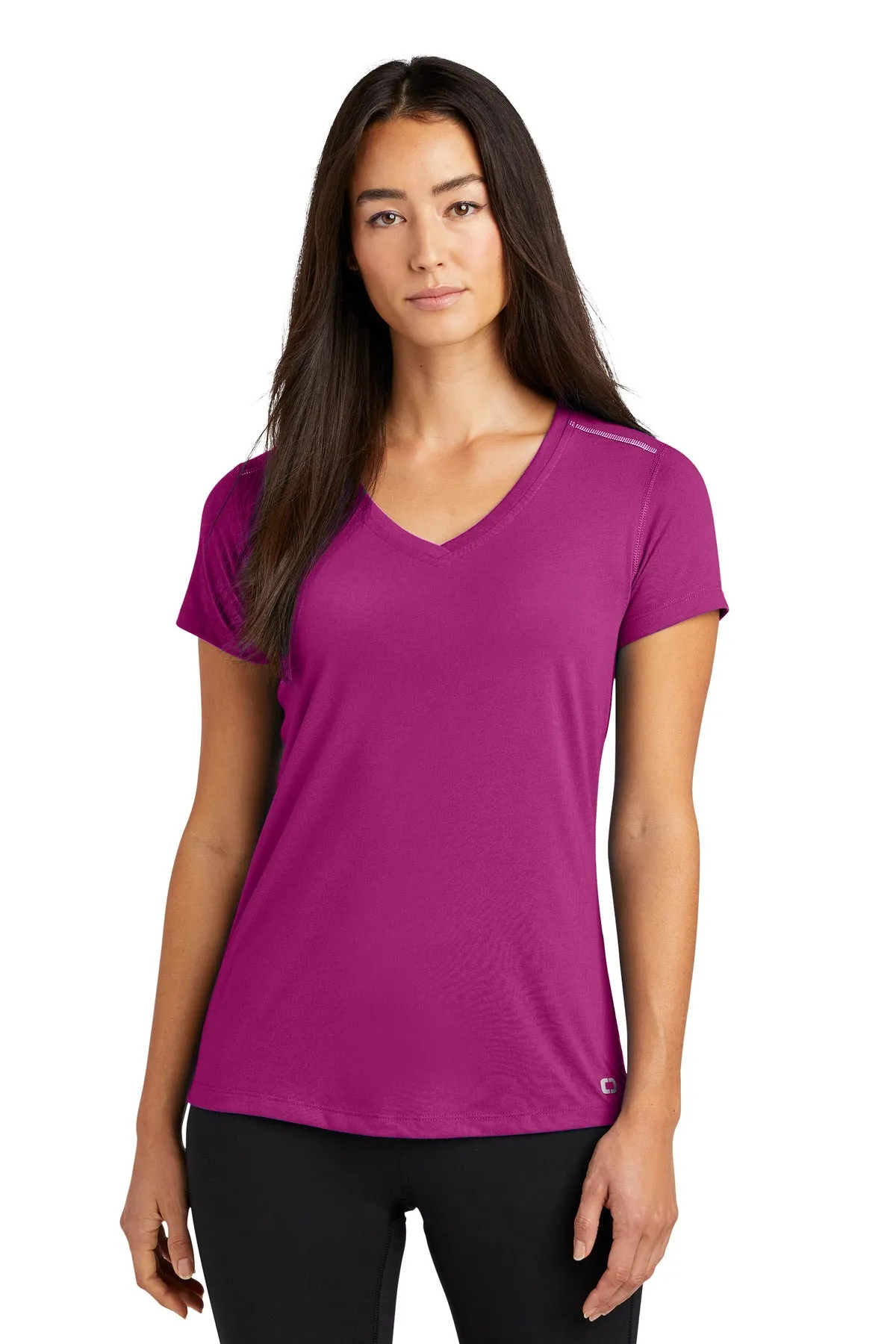 OGIO ¨ Ladies Peak V-Neck Tee. LOE337