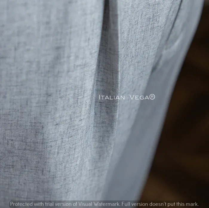 Old Money Classic Stripe Shirt with Ash Grey Signature Buttoned Gurkha Pant by ITALIAN VEGA®