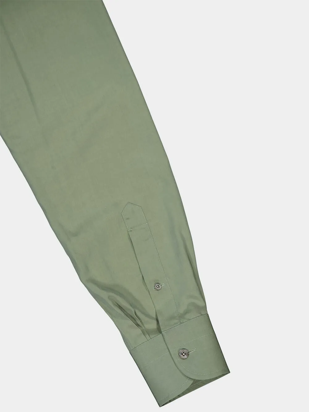Olive Silk Slim Fit Shirt