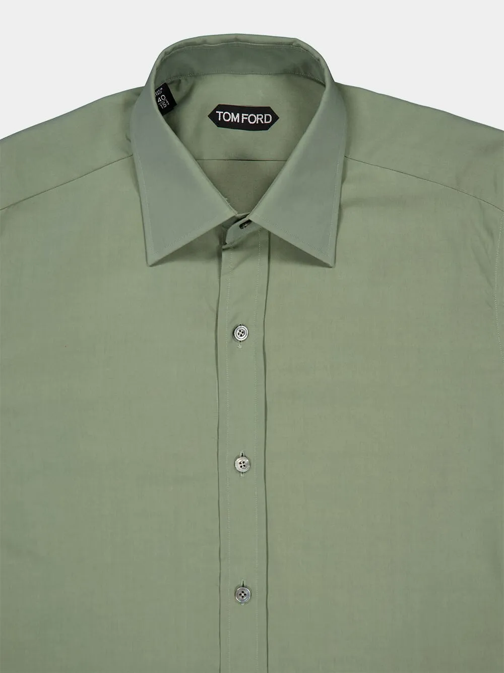 Olive Silk Slim Fit Shirt