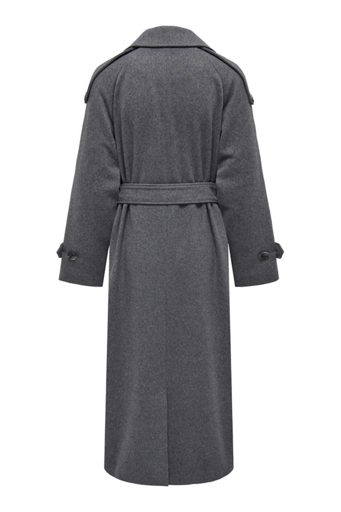 ONLMaisy Uld Trenchcoat - Mørkegrå
