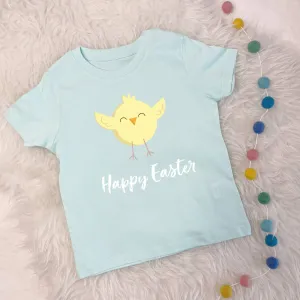 Organic Cotton Little Chick Happy Easter Kids/Baby T Shirt 12-18 months