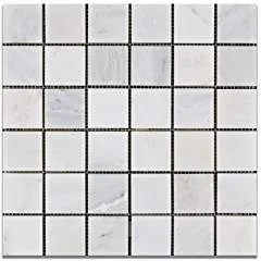 Oriental White - Eastern White Marble 2 X 2 POLISHED Mosaic Tile - Box of 5 Sheets