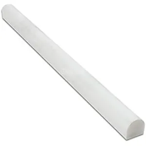 Oriental White (Eastern White) Marble 3/4 X 12 Bullnose Liner, Polished