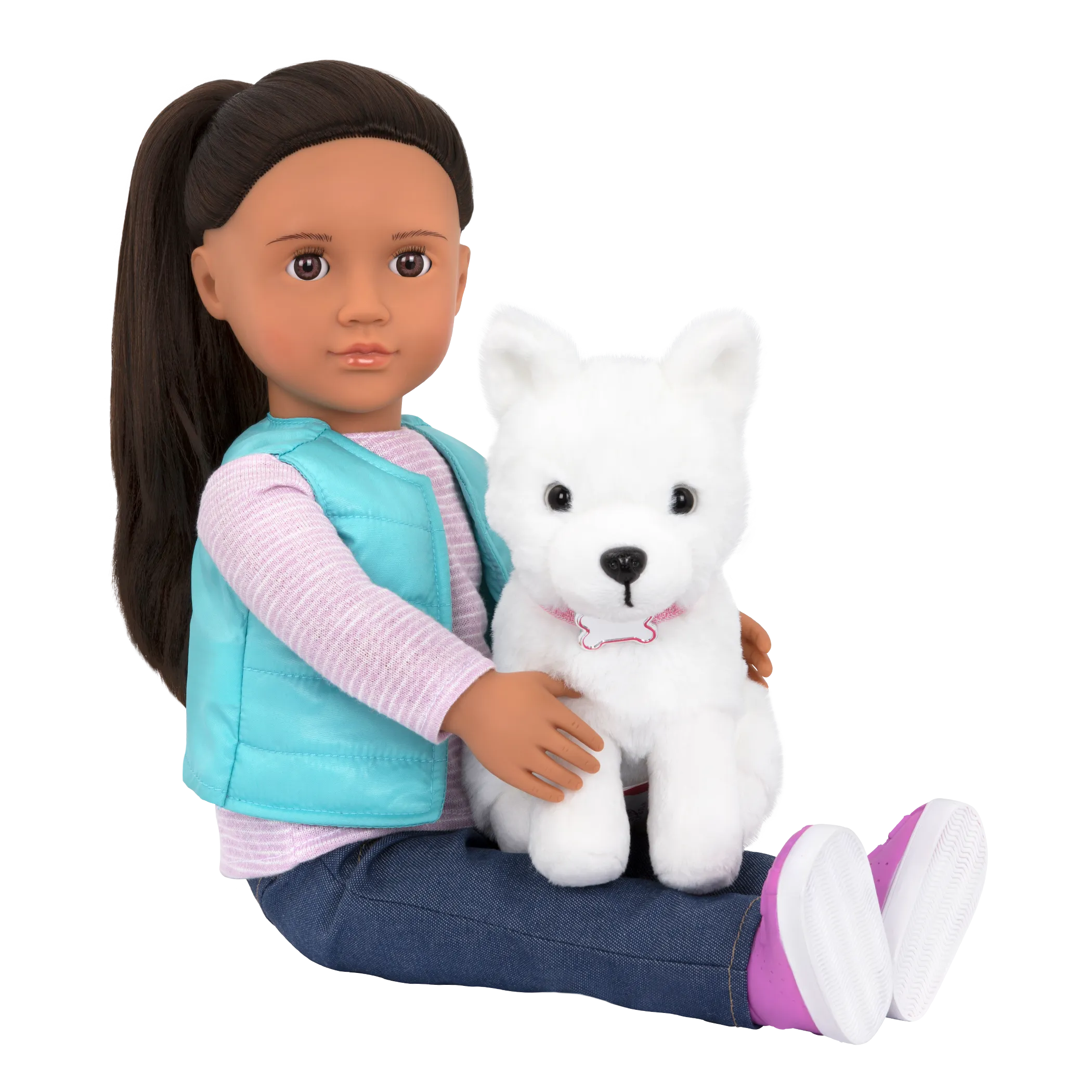 Our Generation Professional Dog Trainer Doll Cassie with Pet Dog