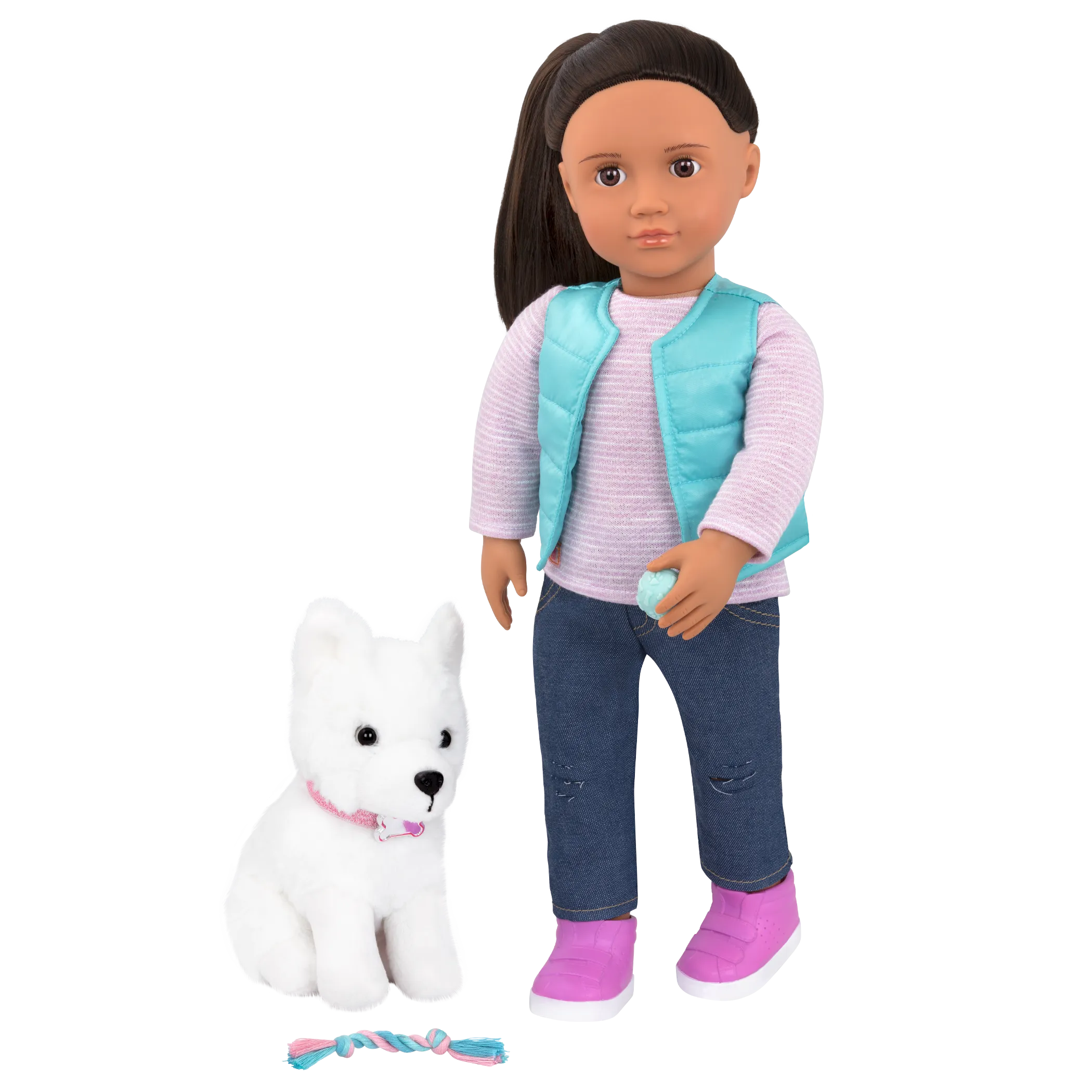 Our Generation Professional Dog Trainer Doll Cassie with Pet Dog