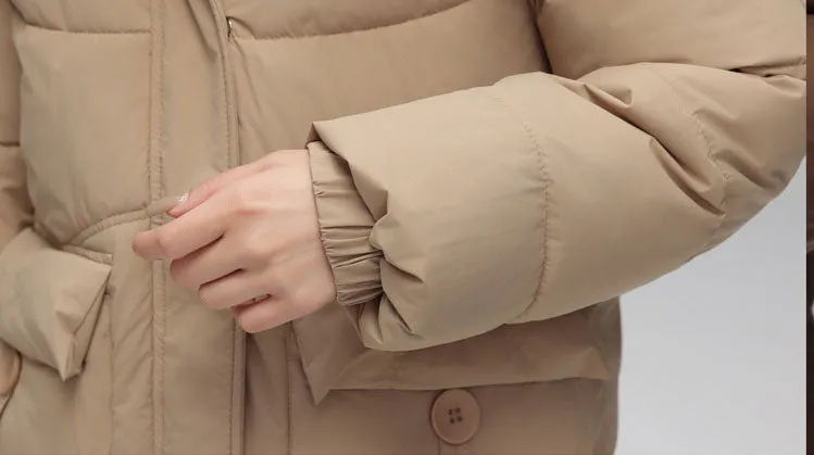 Oversized Windproof Knee-length Puffer Coat for Everyday Style