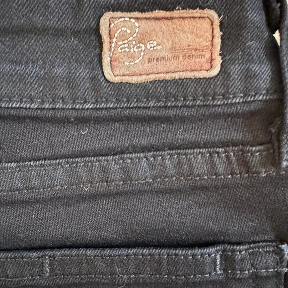 PAIGE Peg Skinny Black Denim Jeans Women’s Size 31