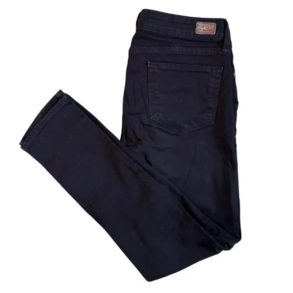PAIGE Peg Skinny Black Denim Jeans Women’s Size 31