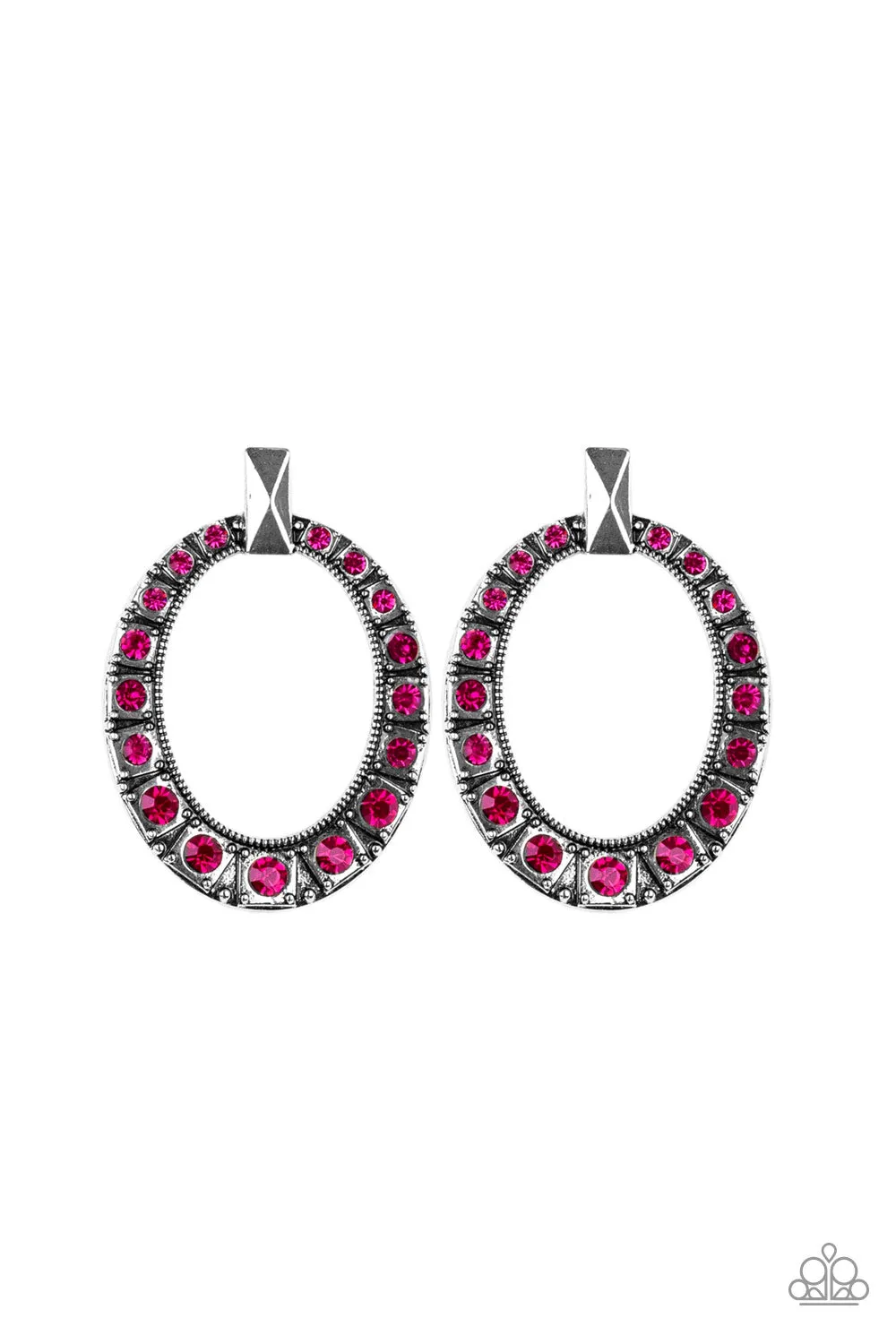Paparazzi - All For GLOW - Pink Post Earring