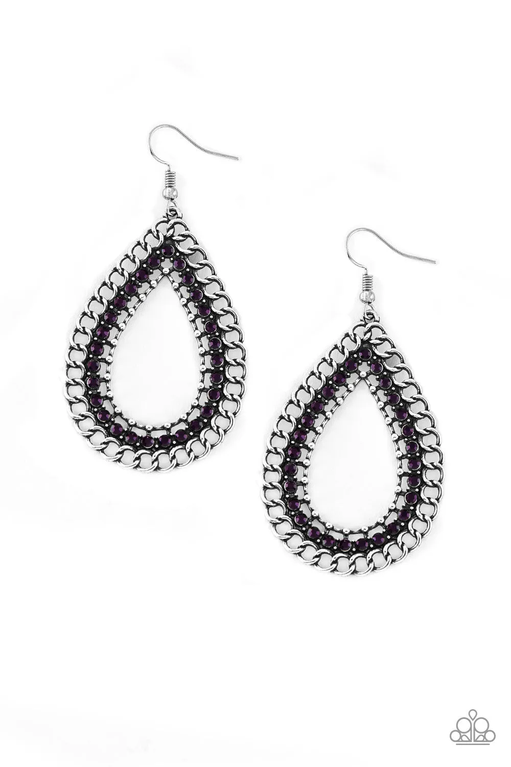 Paparazzi Mechanical Marvel Earrings Purple