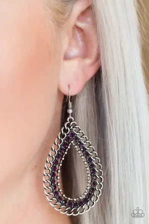 Paparazzi Mechanical Marvel Earrings Purple