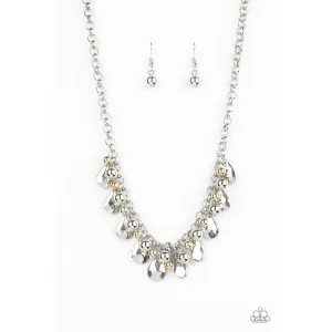Paparazzi  Stage Stunner -Silver Necklace & Earrings Set