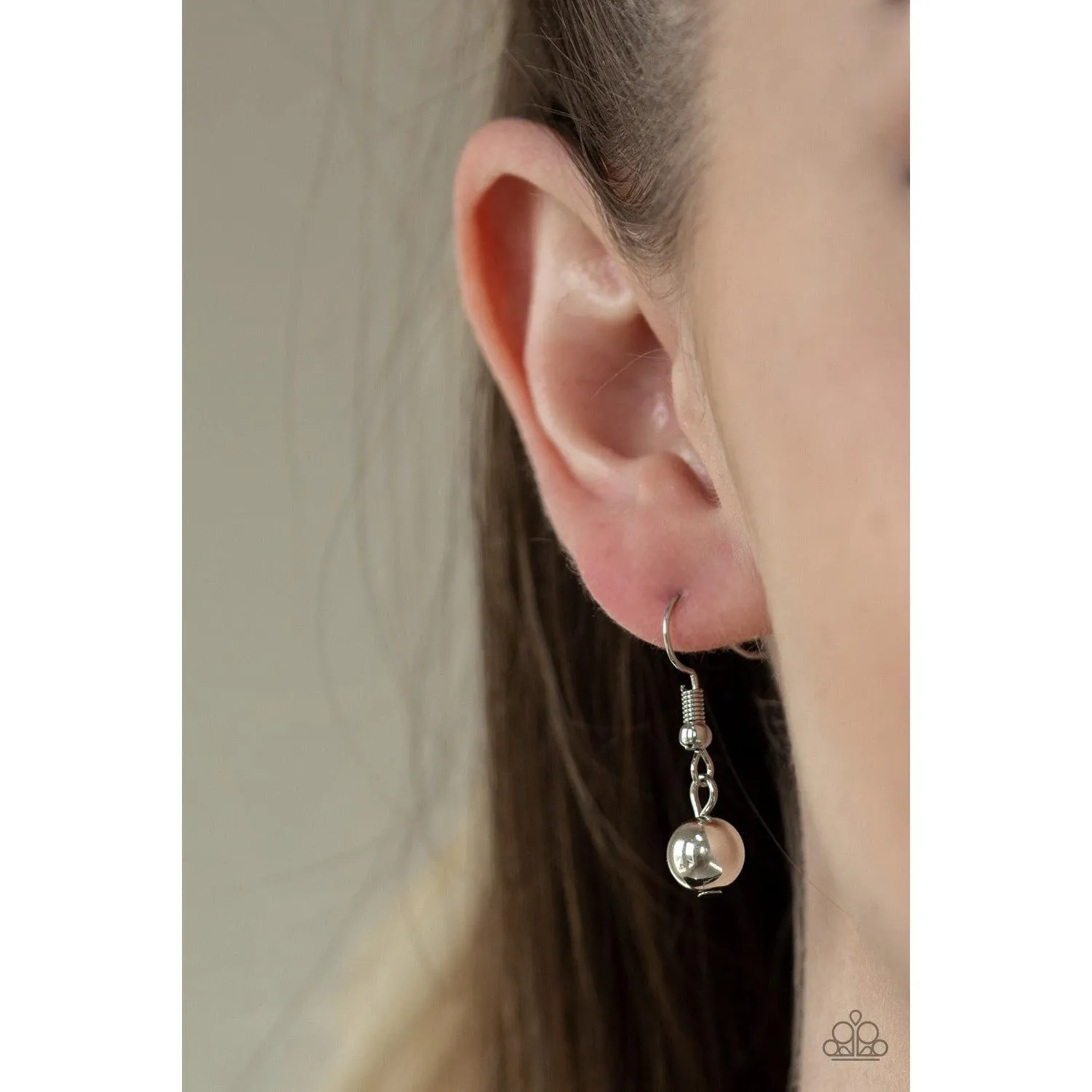 Paparazzi  Stage Stunner -Silver Necklace & Earrings Set