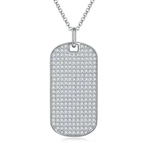 Pavé Dog Tag Pendant