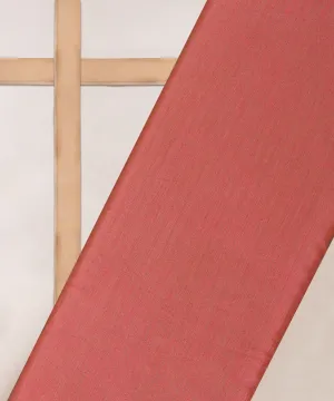 Peach Textured Semi Silk Fabric