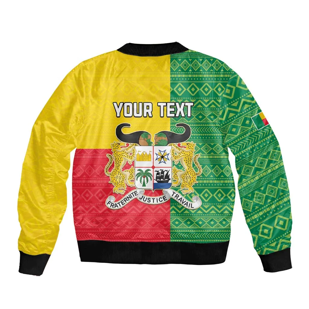 Personalised Afro Benin Bomber Jacket Flag Style - African Pattern LT15